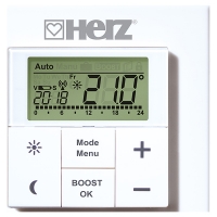 HERZ-elektronikus rádiójel vezérlésű helyiség hőmérséklet szabályozó 868,3 MHz