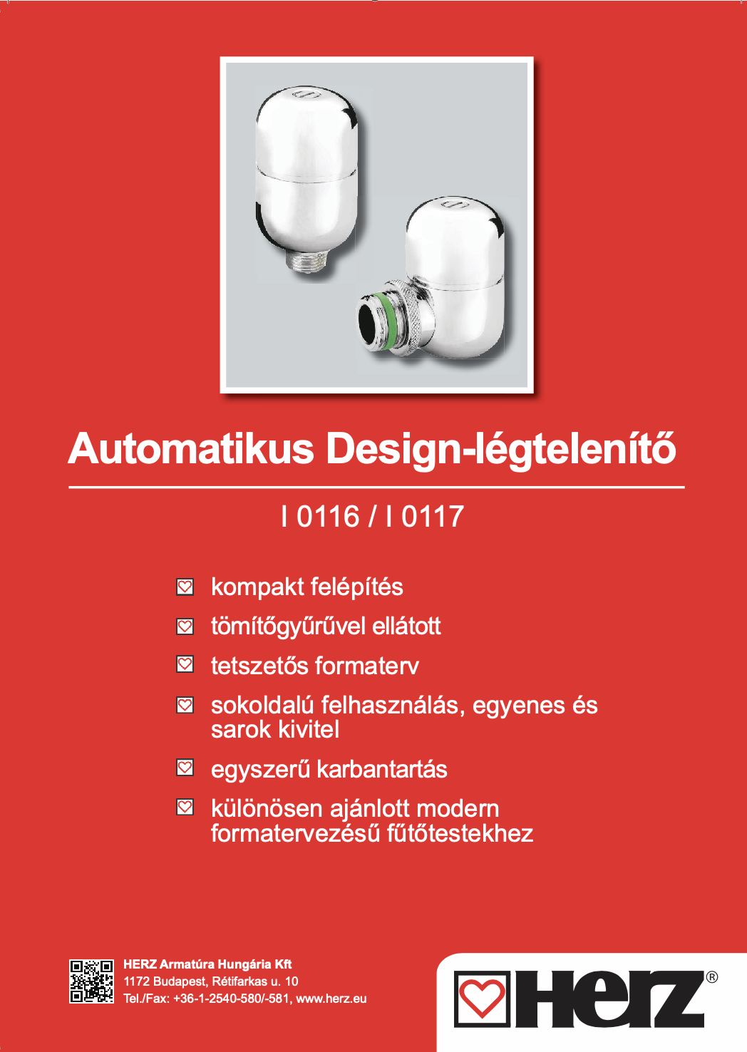 Automatikus Design-légtelenítő